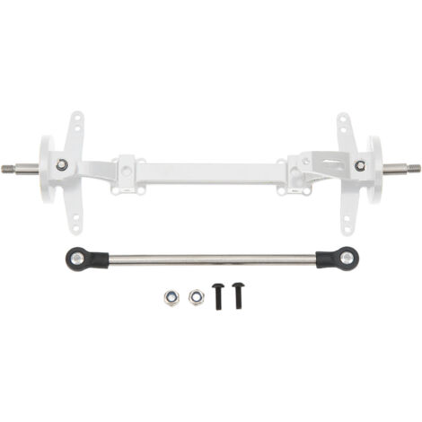 Jeu de Biellettes de Direction Avant en Alliage d'Aluminium et Acier pour Voiture RC Tamiya 1/14, Axe de Direction, Pièces de Châssis Argenté (1/5)