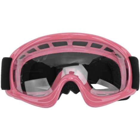 Lunettes de motocross enfants résistantes aux impacts avec protection UV pour VTT, ski et course tout-terrain - Rose (1/5)