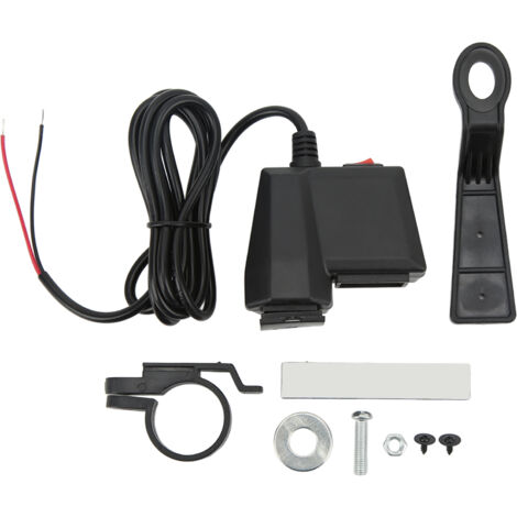 Chargeur USB Double 3.1A pour Moto avec Voltmètre Rouge - Kit de Conversion pour Équipement Motocyclette (1/5)