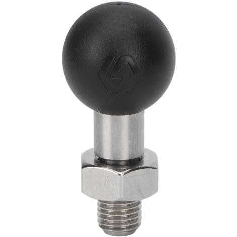 Support de boule M10 en acier inoxydable pour porte-téléphone moto, installation facile avec joint caoutchouc, adaptateur universel.
