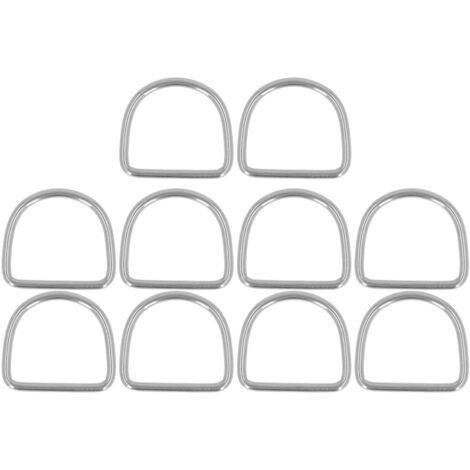 10 Pièces Anneaux en D Acier Inoxydable 316 pour Accastillage Nautique et Kayak, 30x27x4mm (1/5)