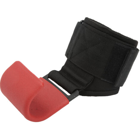 Crochets de musculation robustes, sangles de poignet pour haltérophilie, grips d'entraînement et support pour gym - Rouge (1/5)