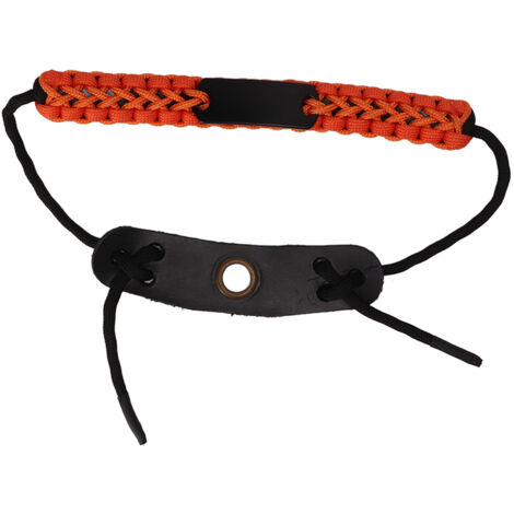 Lanière de Poignet Réglable pour Arc et Flèches de Chasse en Nylon Orange (1/5)