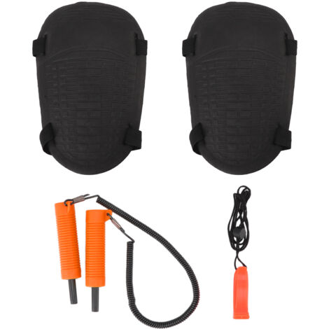 Pics à glace rétractables pour pêche, genouillères EVA robustes et sifflet de sécurité orange pour activités hivernales (1/5)