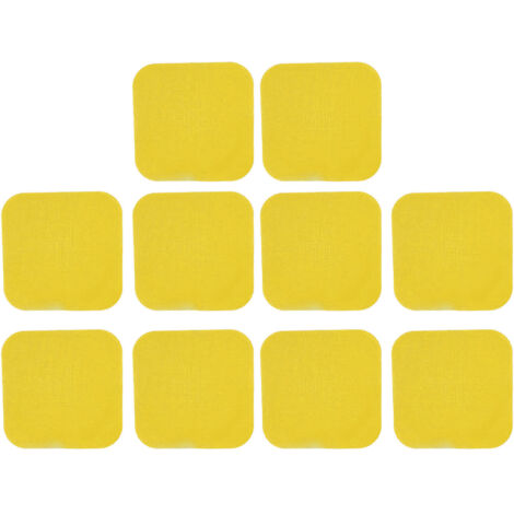 10 Marqueurs de Terrain de Football Carrés 23cm en PP pour Entraînement de Vitesse Extérieur - Jaune (1/5)