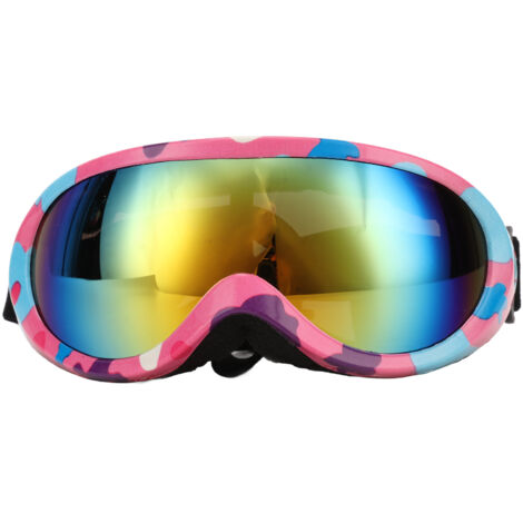 Lunettes de protection UV pour chien, anti-vent, monture rose ou bleue, verres rouges pour sécurité oculaire. (1/5)