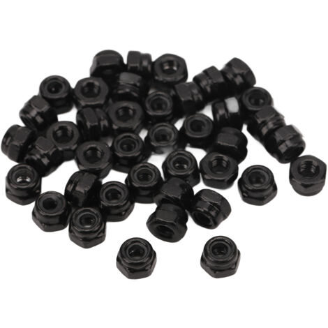40 pièces Écrous de Roue RC en Fer M2.5 avec Clé Hexagonale pour Voiture Tout-Terrain 1/18 Traxxas (1/5)