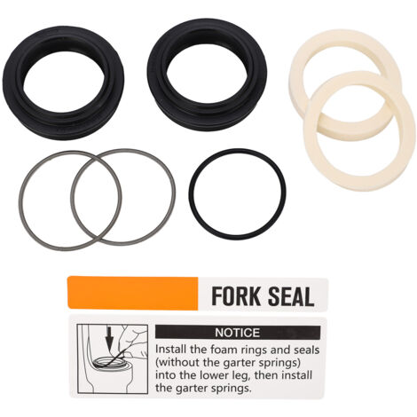 Jeu de joints d'étanchéité 34-44 mm et outil de montage pour fourche de VTT, kit de réparation complète avec joints huile et poussière. (1/5)