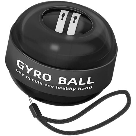 Boule d'entraînement pour poignet auto-démarrage, réduction du stress et renforcement musculaire, noir (1/5)