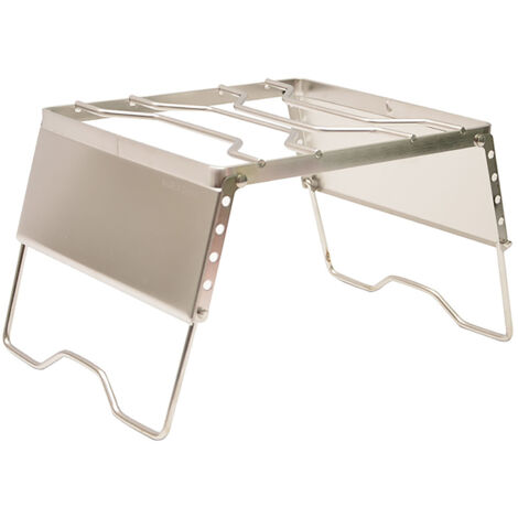 Grill de Camp Pliable en Acier Inoxydable Anti-Rouille, Hauteur Réglable et Support 20kg pour Barbecue Extérieur (1/5)
