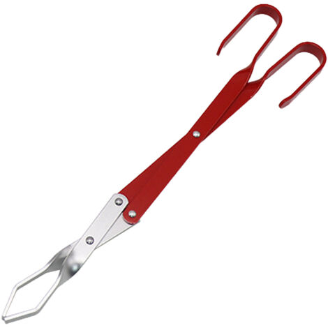 Pinces à bois de chauffage en aluminium à long manche pour barbecue, camping et extérieur (1/5)