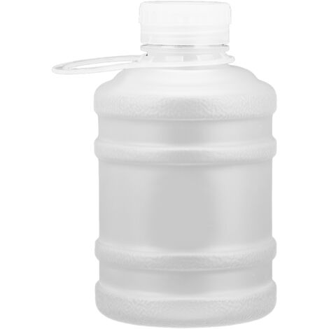 Gourde sport 650ml portable avec poignée, bouteille d'eau en plastique givré grande capacité, blanc (1/5)