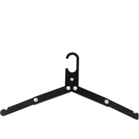 Porte-vêtements pliable voyage en alliage d'aluminium léger et résistant, design compact pour valise, noir. (1/5)