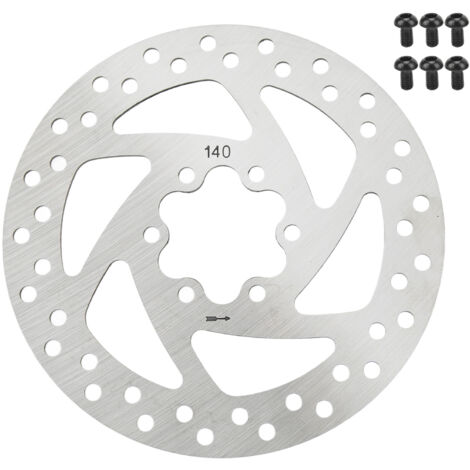Disque de frein en acier inoxydable 140mm pour trottinette électrique, 6 trous avec vis - Pièce de modification (1/5)