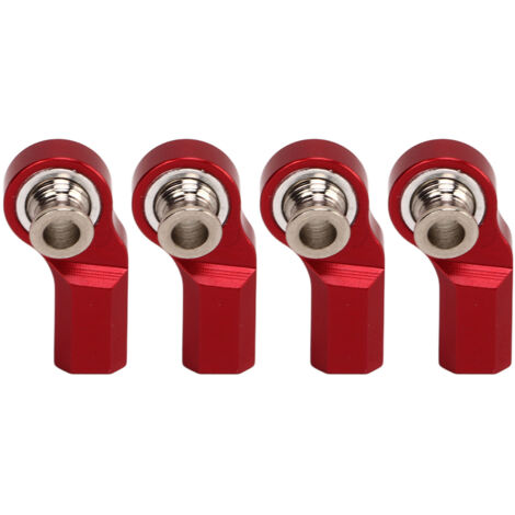 4 Pièces Têtes de Direction en Alliage d'Aluminium M3 pour Voiture RC 1/10, Axial SCX10, Rouge (1/5)