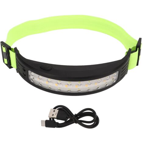 Lampe frontale à induction COB légère 1200mAh triple couleur rouge blanc chaud lumière doude pour cyclisme (1/5)