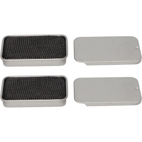 2 pièces Réchaud à Alcool Mini Portable et Anti-Vent pour Randonnée Camping Pique-nique BBQ Argenté (1/5)