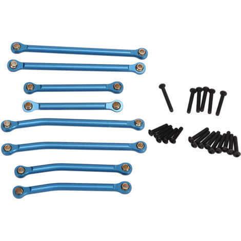 Kit de Liaisons en Alliage d'Aluminium Léger pour TRX4M 1/18 Traxxas, Tiges de Transmission Haute Déport avec Liaisons Bleues pour Voiture RC. (1/5)
