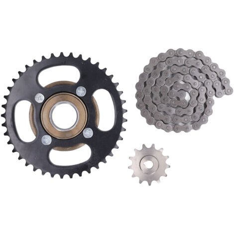 Kit de pignon et chaîne 420 en acier, 76 maillons, pignon avant 13T et pignon arrière 41T pour moto et customisation de motocyclettes.