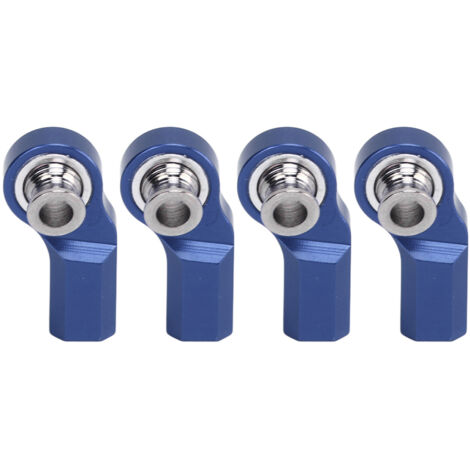 4 Pièces Têtes de Direction M3 en Alliage d'Aluminium Acier pour Voiture RC Axial SCX10 1/10, Bleu Foncé (1/5)