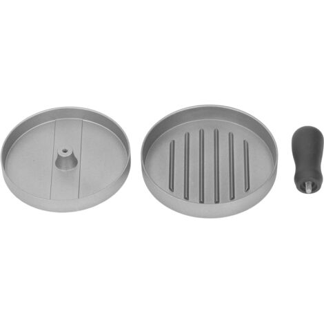 Presse à hamburgers ronde en alliage d'aluminium - Moule à steak haché 12cm pour viande et bœuf - Idéal pour camping et barbecues (1/5)