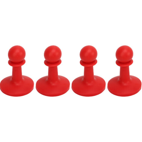 4 Pièces Bouchon Parafoudre pour Tentes de Camping, Tiges de Support pour Auvent, Protection Anti-Foudre pour Randonnée et Trekking, Couverture Anti-Tonnerre Rouge Vif (1/5)