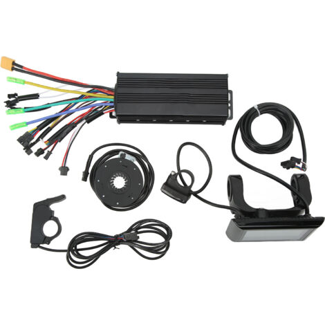 Kit de Conversion Vélo Électrique 750W 1000W, Contrôleur 30A S900 avec Capteur d'Assistance et Poignée d'Accélérateur pour Moteurs Sans Balai 24V 36V 48V
