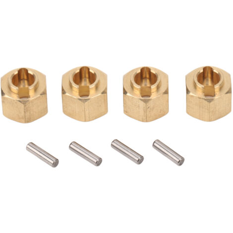 4 Pièces Adaptateur Hexagonal Laiton 5mm pour TRX4M, Accessoires Voiture 1/18 Traxxas RC Crawler (1/5)