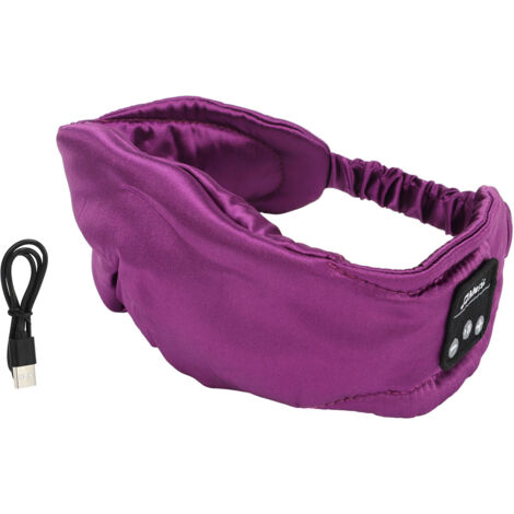Masque de Nuit Bluetooth Anti-Lumière avec Casque Intégré Ultra Fin - Violet (1/5)