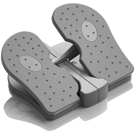 Machine à Pas Mini Stepper en Nylon Renforcé - Entraîneur Silencieux Pliable pour Jambes sous Bureau - Gris Taille Unique (1/5)