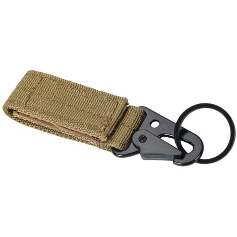 Mousqueton d'escalade multifonction en nylon avec boucle, accessoire de camping et porte-clés pour équipement de montagne (1/5)
