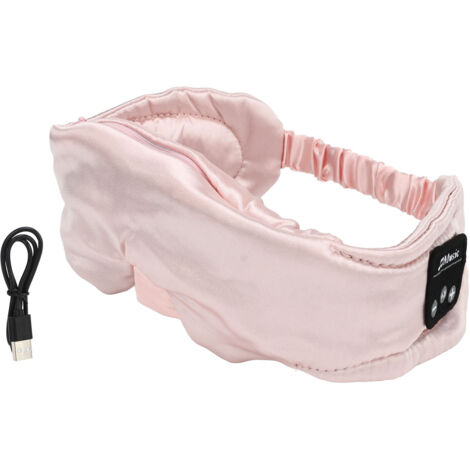 Masque de Nuit Bluetooth Anti-Lumière avec Écouteurs Intégrés - Rose (1/5)
