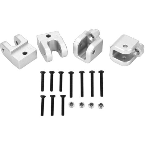 4 Pièces Montures de Barre de Direction RC Résistantes à la Rouille, Équilibre Solide, Compactes pour Losi Baja Rey 1/10, Voiture Télécommandée, Argenté (1/5)