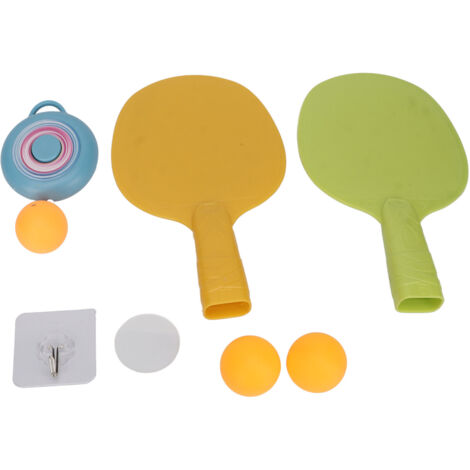Table de tennis de table suspendue pour intérieur, jeu de coordination œil-main, 2 raquettes, entraîneur de ping-pong pour enfants et adultes, bleu