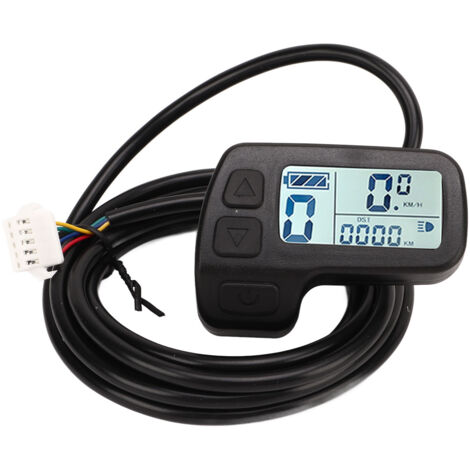 Écran LCD Universel pour Vélo Électrique 24V 36V 48V avec Connecteur SM et Compteur de Vitesse