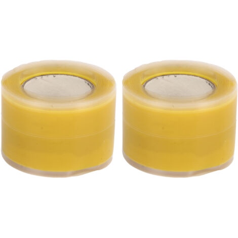 2 pièces Ruban adhésif silicone double face flexible pour pagaies de canoë kayak bateau-dragon antidérapant jaune (1/5)