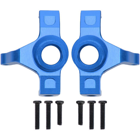2 Pièces Moyeu de Direction en Alliage d'Aluminium pour Voiture RC MJX 16208 16207 16210, 1/16, Bleu Foncé (1/5)