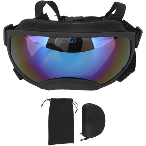 Lunettes de protection UV anti-buée pour grand chien, ajustables et résistantes au vent - Sécurité oculaire en extérieur - Bleu (1/5)