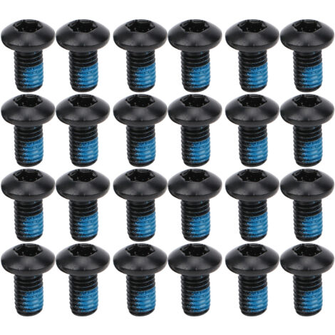 24 pièces Vis ZTTO pour Disque de Frein Bicyclette Boulons Colorés M5x10mm Acier Résistant Noir (1/5)