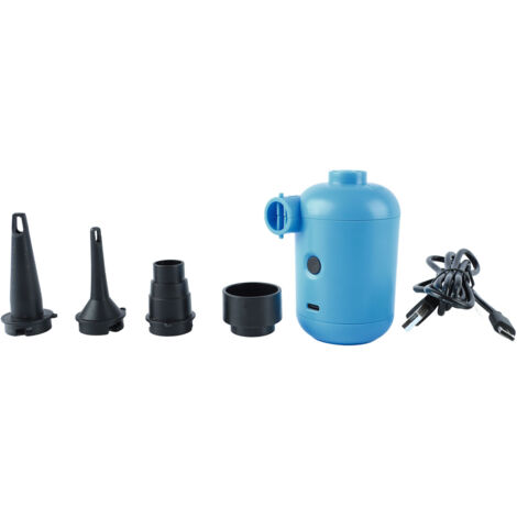 Pompe à air électrique portable bleue pour camping avec port USB - gonflage et dégonflage rapide (1/5)