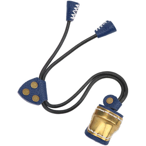 Bague de protection pour le tir à l'arc traditionnel en cuir bleu (1/5)
