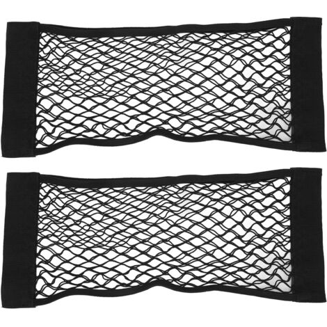 Filet de Rangement pour Coffre 2 Pièces, Noir, Double Couche - Poche pour Téléphone, Clés et Petits Objets 60 x 24 cm (1/5)