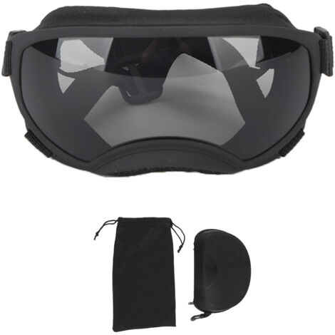 Lunettes de protection UV anti-buée pour chien, ajustables et résistantes au vent, sécurité oculaire en extérieur, grises (1/5)