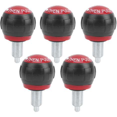 5 pièces Poignée en Carton Synthétique pour Équipement de Fitness, Bouton à Gâchette de Libération M16, 50x45mm, Noir et Rouge (1/5)