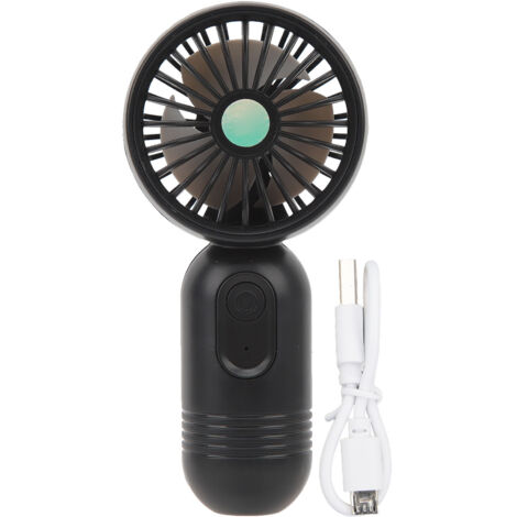 Ventilateur de Poche Mini Portable Rechargeable USB Noir - Ventilateur Personnel Réglable pour Intérieur, Extérieur et Voyage (1/5)