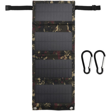 Panneau Solaire Pliable 20W 5V Monocristallin USB Portable pour Camping Randonnée