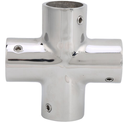 MJS015 Croisement en acier inoxydable pour soudure bout à bout, raccord 4 voies pour bateau, 22MM