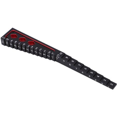 Jauge De Hauteur De Caisse, Mesure Précise, Règle De Mesure De Hauteur Rc En Alliage D Aluminium Pour Chassis De Voiture Rc 1 8 1 10 Noir Et Rouge