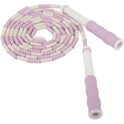 Corde à Sauter Perles Ajustable Enfants, Anti-Enchevêtrement, Souple en PP, Violet (1/5)