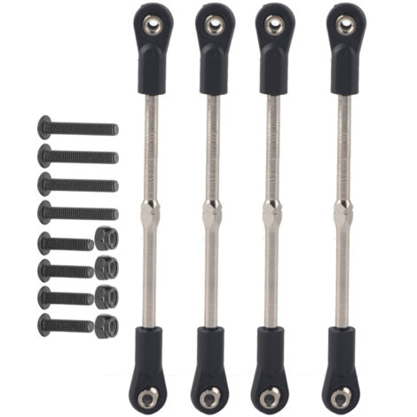 Jeu de Biellettes de Direction M4 Réglable 110‑120mm pour Camion RC 1/8 de Course (1/5)